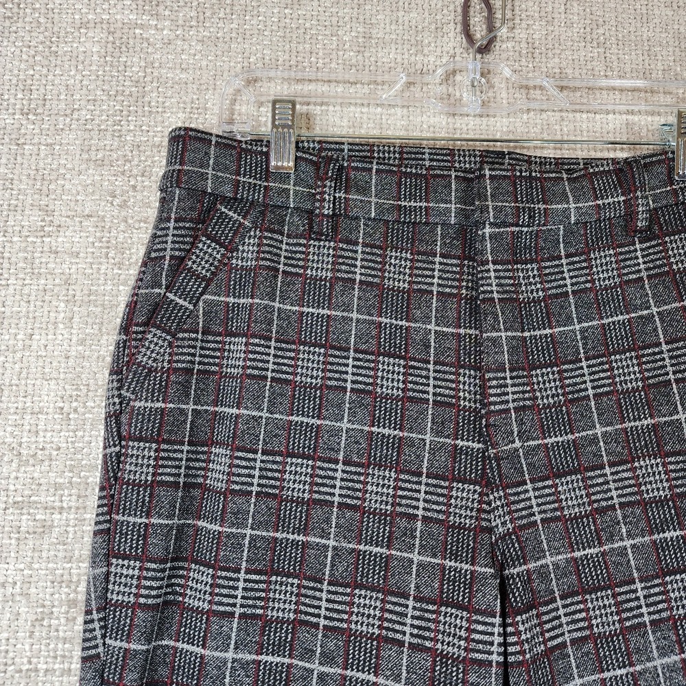KUT From The Kloth FAB AB Pants Womens 14 Black Red Plaid‎ Hi Rise Skinny NWT - Picture 2 of 12